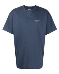 dunkelblaues T-Shirt mit einem Rundhalsausschnitt von Carhartt WIP