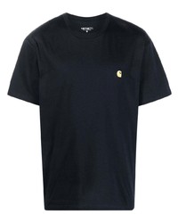 dunkelblaues T-Shirt mit einem Rundhalsausschnitt von Carhartt WIP