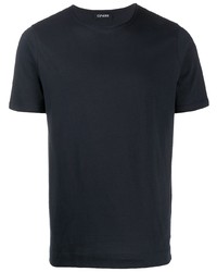 dunkelblaues T-Shirt mit einem Rundhalsausschnitt von Cenere Gb