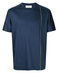 dunkelblaues T-Shirt mit einem Rundhalsausschnitt von Cerruti 1881