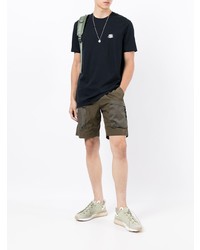 dunkelblaues T-Shirt mit einem Rundhalsausschnitt von Armani Exchange