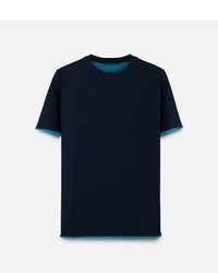 dunkelblaues T-Shirt mit einem Rundhalsausschnitt von Christopher Kane