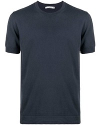 dunkelblaues T-Shirt mit einem Rundhalsausschnitt von Circolo 1901