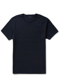 dunkelblaues T-Shirt mit einem Rundhalsausschnitt von Club Monaco