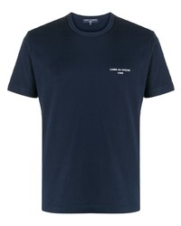 dunkelblaues T-Shirt mit einem Rundhalsausschnitt von Comme des Garcons Homme