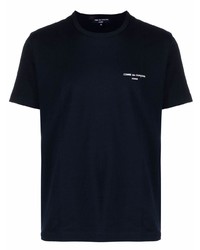 dunkelblaues T-Shirt mit einem Rundhalsausschnitt von Comme des Garcons Homme