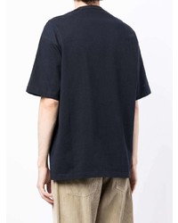 dunkelblaues T-Shirt mit einem Rundhalsausschnitt von Comme des Garcons Homme