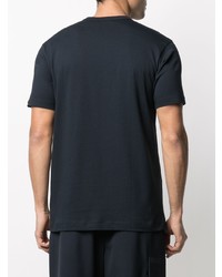 dunkelblaues T-Shirt mit einem Rundhalsausschnitt von Comme Des Garcons SHIRT