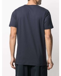 dunkelblaues T-Shirt mit einem Rundhalsausschnitt von Comme Des Garcons SHIRT