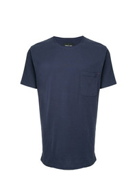 dunkelblaues T-Shirt mit einem Rundhalsausschnitt von Commune De Paris