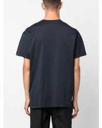 dunkelblaues T-Shirt mit einem Rundhalsausschnitt von Stone Island