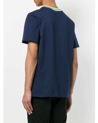 dunkelblaues T-Shirt mit einem Rundhalsausschnitt von MSGM