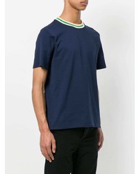 dunkelblaues T-Shirt mit einem Rundhalsausschnitt von MSGM