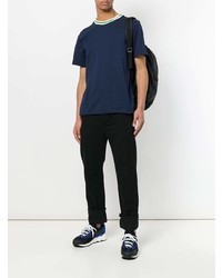 dunkelblaues T-Shirt mit einem Rundhalsausschnitt von MSGM