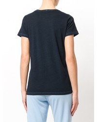 dunkelblaues T-Shirt mit einem Rundhalsausschnitt von Freecity