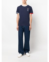 dunkelblaues T-Shirt mit einem Rundhalsausschnitt von Polo Ralph Lauren