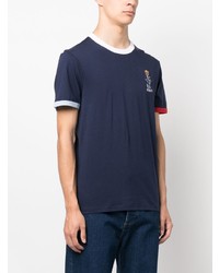 dunkelblaues T-Shirt mit einem Rundhalsausschnitt von Polo Ralph Lauren