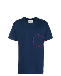 dunkelblaues T-Shirt mit einem Rundhalsausschnitt von Corelate