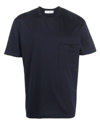 dunkelblaues T-Shirt mit einem Rundhalsausschnitt von Costumein