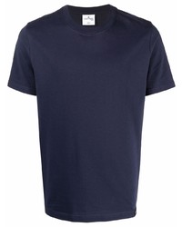 dunkelblaues T-Shirt mit einem Rundhalsausschnitt von Courrèges