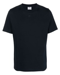 dunkelblaues T-Shirt mit einem Rundhalsausschnitt von Courrèges