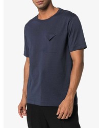 dunkelblaues T-Shirt mit einem Rundhalsausschnitt von Bottega Veneta