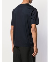 dunkelblaues T-Shirt mit einem Rundhalsausschnitt von Jil Sander