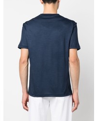 dunkelblaues T-Shirt mit einem Rundhalsausschnitt von Xacus