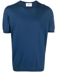 dunkelblaues T-Shirt mit einem Rundhalsausschnitt von D4.0