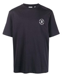 dunkelblaues T-Shirt mit einem Rundhalsausschnitt von Daily Paper