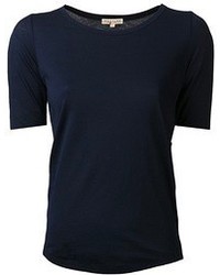 dunkelblaues T-Shirt mit einem Rundhalsausschnitt von Demy Lee