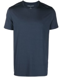 dunkelblaues T-Shirt mit einem Rundhalsausschnitt von Derek Rose