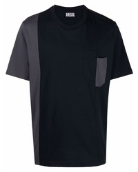 dunkelblaues T-Shirt mit einem Rundhalsausschnitt von Diesel