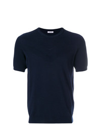 dunkelblaues T-Shirt mit einem Rundhalsausschnitt von Dirk Bikkembergs