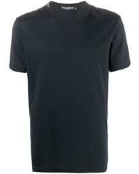 dunkelblaues T-Shirt mit einem Rundhalsausschnitt von Dolce & Gabbana