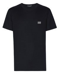 dunkelblaues T-Shirt mit einem Rundhalsausschnitt von Dolce & Gabbana