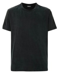 dunkelblaues T-Shirt mit einem Rundhalsausschnitt von Dondup