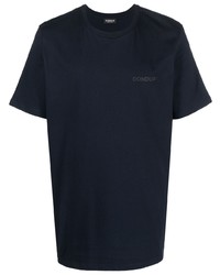 dunkelblaues T-Shirt mit einem Rundhalsausschnitt von Dondup