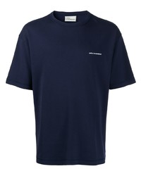 dunkelblaues T-Shirt mit einem Rundhalsausschnitt von Drôle De Monsieur