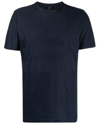dunkelblaues T-Shirt mit einem Rundhalsausschnitt von Dunhill