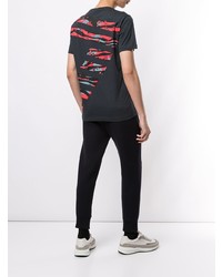 dunkelblaues T-Shirt mit einem Rundhalsausschnitt von Ea7 Emporio Armani