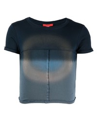 dunkelblaues T-Shirt mit einem Rundhalsausschnitt von Eckhaus Latta