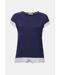 dunkelblaues T-Shirt mit einem Rundhalsausschnitt von edc by Esprit