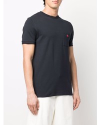 dunkelblaues T-Shirt mit einem Rundhalsausschnitt von Peuterey