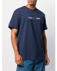 dunkelblaues T-Shirt mit einem Rundhalsausschnitt von Tommy Jeans