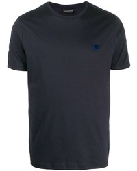 dunkelblaues T-Shirt mit einem Rundhalsausschnitt von Emporio Armani