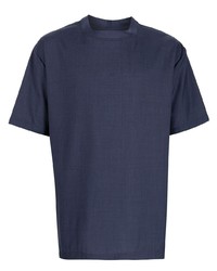 dunkelblaues T-Shirt mit einem Rundhalsausschnitt von Emporio Armani