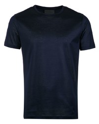 dunkelblaues T-Shirt mit einem Rundhalsausschnitt von Emporio Armani