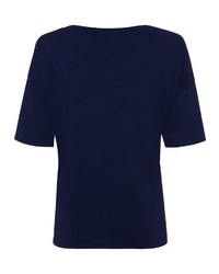 dunkelblaues T-Shirt mit einem Rundhalsausschnitt von Esprit