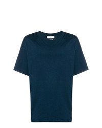 dunkelblaues T-Shirt mit einem Rundhalsausschnitt von Facetasm